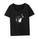 thumbnail image 4 of Camiseta para mujer de verano con estilo y cuello redondo para ir de compras, vacaciones, senderismo, vacaciones S, 4 of 7