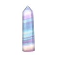 thumbnail image 2 of Natural Fluorite Crystal Rainbow Striped Fluorite Quartz Crystal Hexagonal Point Faceted Prism Wand for Healing Home Decor, 2 of 9