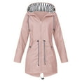 thumbnail image 1 of asddcavvf Womens Fashion Rain Jacket With Hood Lightweight Long Sleeve Windbreaker Zip Up Drawstring, 1 of 4