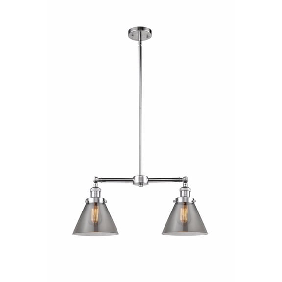 Innovations 2-LT LED Large Cone 22" Chandelier - Polished Chrome - 209-PC-G43-LED