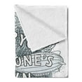 thumbnail image 2 of Saying Soft Flannel Fleece Throw Blanket, Everyone Has Ones Own Path Calligraphy Chaotic Doodle, Cozy Plush for Indoor and Outdoor Use, 50" x 60", Blue Grey White, by Ambesonne, 2 of 5