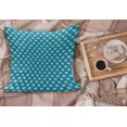 thumbnail image 2 of Teal Fluffy Throw Pillow Cushion Cover, Retro Style Pattern with Polka Dots Soft High Seas Colored Pale Blue Spots Blots, Decorative Square Accent Pillow Case, 16" x 16", Teal Pale Blue, by Ambesonne, 2 of 5