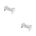 thumbnail image 3 of Monstrate PP Foot Rest Adults Stable And Furniture PP Toilet Easy Stools Space-saving Foldable Access Design Bathroom Side blanco 2piezas, 3 of 6
