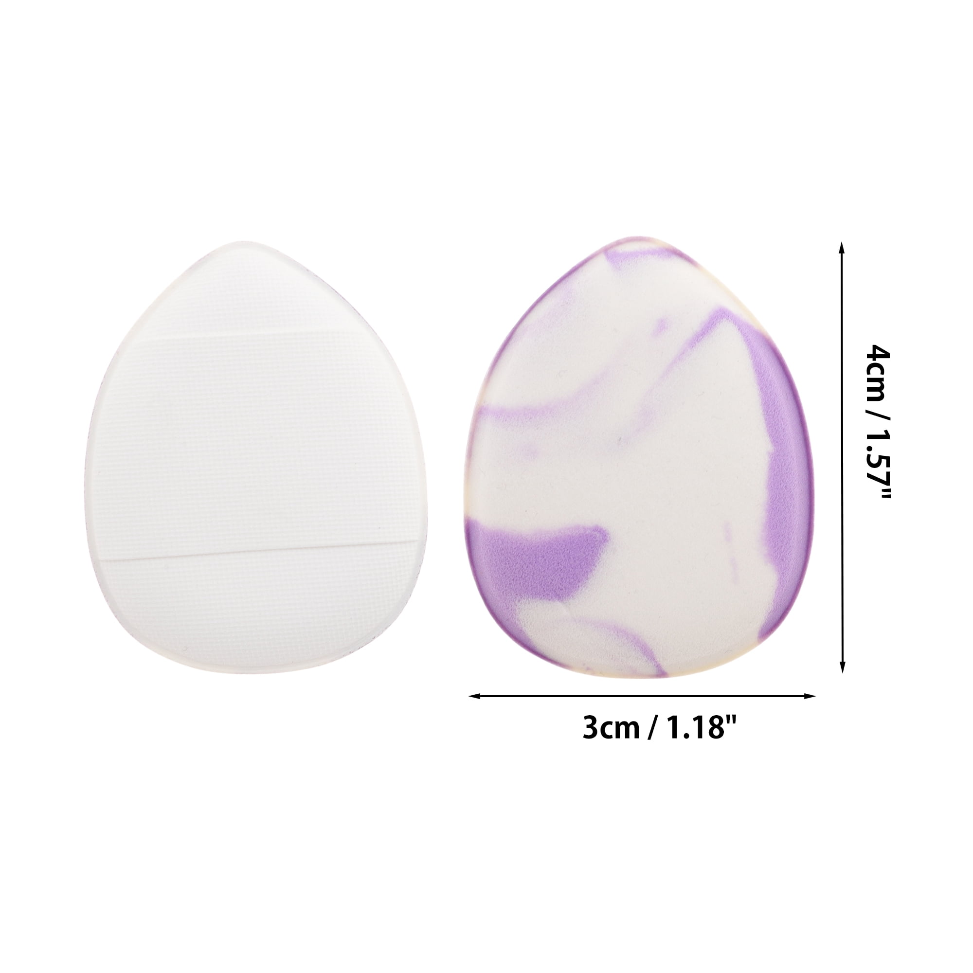 Unique Bargains 1 Pc Dual Color Face Makeup Sponge Purple, White