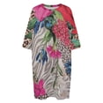 thumbnail image 4 of Vibrant Floral Animal Print Fabric Sleepshirts For Sleeping Travels Loose Sleepdress Pajama Dress Soft Nightdress Sleepwear, 4 of 7