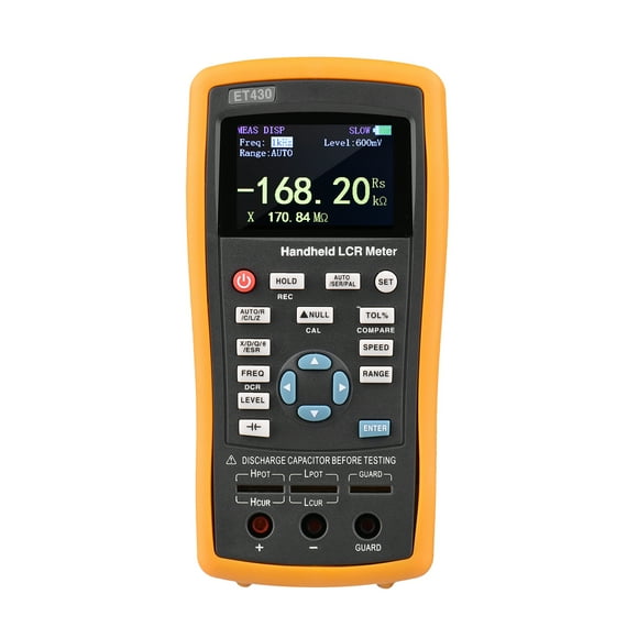 2.5-inch LCD Digital Handheld 100kHz LCR Meter LCR Multimeter Tester for Inductance Capacitance Resistance Measuring 0.6 Vrms