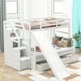 thumbnail image 4 of Tcbosik Twin Over Full Bunk Bed With Drawers,Storage And Slide, Multifunction, White, 4 of 9