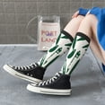 thumbnail image 3 of Lsque Palm Branch With Leaves Printed Crew Socks Men's Women's LightWeight Thin Casual Calf Socks ,Knee High Socks,Cotton Socks, 3 of 9