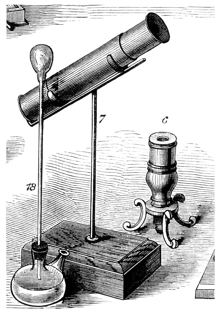 Galileo'S Microscope. /N6) Zacharias Janssen'S Compound Microscope, 1590; 7) Galileo'S