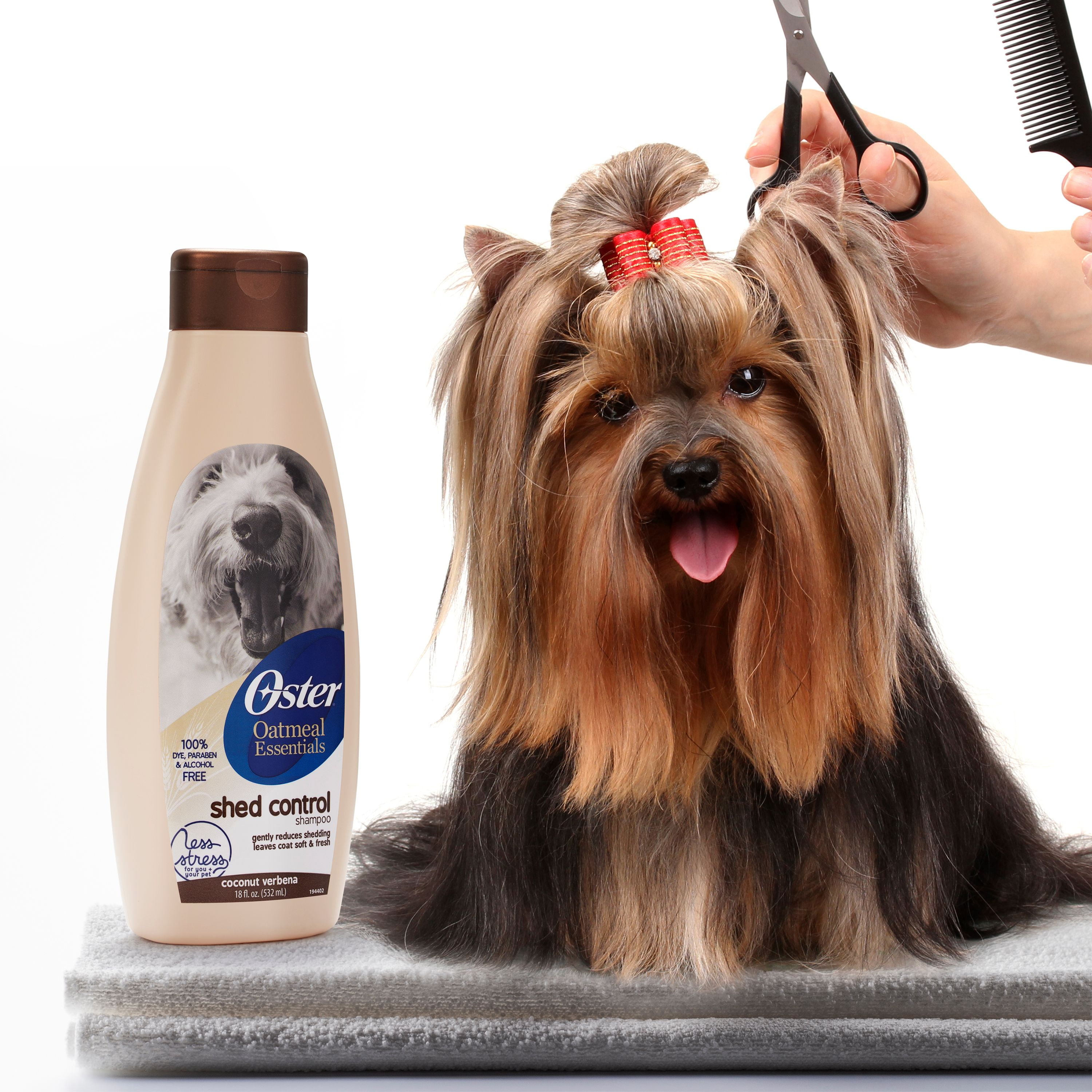 Oster Oatmeal Essentials Shed Control Dog Shampoo Coconut Verbena 18 oz