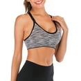 thumbnail image 4 of FANNYC Women 1 Pack Adjustable Strap and Removable Pad Tank Top Fitness Racerback Longline Sports Bra No Zip, 4 of 5