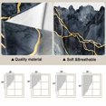 thumbnail image 5 of Swag Valance Curtains for Windows, Marble Light Filtering Kitchen Curtains with Rod Pocket, Navy Blue Modern Luxury Gold Texture Decorative Window Treatment Valances for Living Room, 36x45 - 2 PCS, 5 of 9