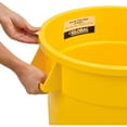 thumbnail image 4 of Global Industrial Plastic Trash Can - 20 Gallon Yellow, 4 of 5
