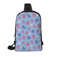 thumbnail image 2 of Rocae Strawberry And Flowers for Lightweight Chest Bag Dual Pocket, Waterproof Crossbody Sling Bag for Men and Women, 2 of 8