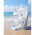 thumbnail image 4 of Blue White Flowers Beach Towels Oversized Super Absorbent, Spring Summer Floral Botanical Lightweight Bath Towel Quick Dry Sets For Bathroom/Pool/Rv Camping/Beach Play/Gym Room/Picnic 31"x62", 4 of 8