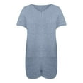 thumbnail image 3 of Women's 2 Piece Pajamas Sets Summer Tracksuits, Ribbed, Spring Outfits, Matching, for Vacation & Loungewear, Rayon Blend, 3 of 3