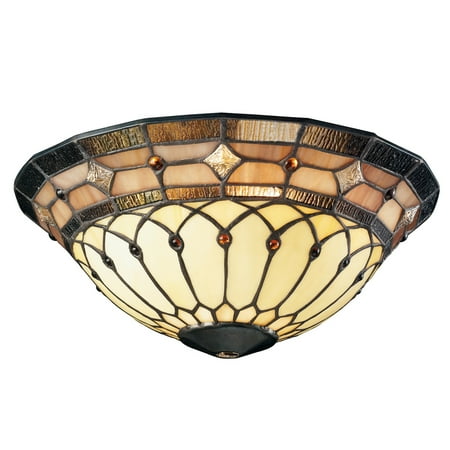 Kichler 340001 Stained Glass Art Glass Bowl Glass For Kichler Ceiling Fans