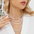 thumbnail image 3 of GEMSME Tennis Necklace for Women 18K White Gold Plated 4mm Round Cut Cubic Zirconia Faux Diamond Tennis Chain for Men 16 inches, 3 of 10
