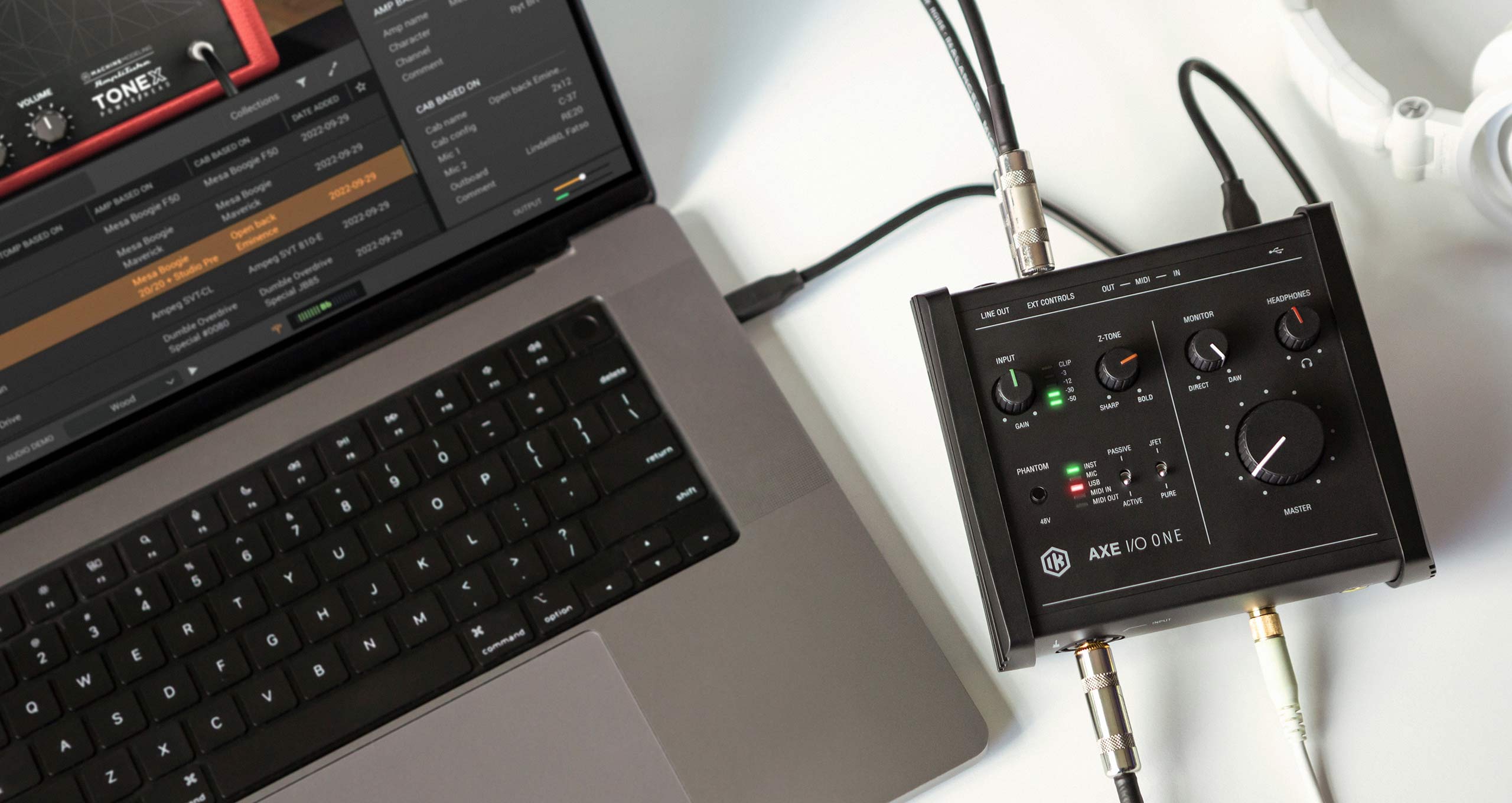 IK Multimedia AXE I/O ONE audio interface with advanced guitar recording