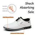 thumbnail image 3 of Mens Casual Oxfords Leather Business Office Loafers Comfortable Fashion Lace-up Formal Flat Shoes White 12 US, 3 of 7