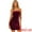 Burgundy, variant on DARING DIVA Prom Party Velvet Spaghetti Strap Bodycon Short Cami Dress L Champagne