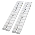 thumbnail image 1 of Heavy-Duty Aluminum Loading Ramps – 2-Pack, 6000 lbs Capacity, Reinforced 2.5-Inch Beams, Non-Slip Rungs, Secure Top Hook, Adjustable Safety – Universal for Truck, ATV, Motorcycle – as show, 1 of 7