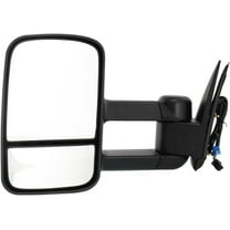 Kool Vue Towing Mirror Compatible With 2003-2006 Chevrolet Tahoe GMC Sierra 1500 Left Driver Side Heated w/ Blind Spot Corner Glass Textured Black