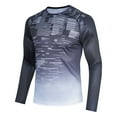 thumbnail image 1 of Men’s Fishing Shirts Long Sleeve Rashguard Sun Protection Shirt UPF 50+ Breathable Black L, 1 of 6