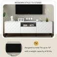 thumbnail image 4 of TV Stand for 70" TV with Adjustable Open Shelve, Drawer and Metal Feet, 66.9" Modern TV Cabinet Entertainment Center Media Console Table, 4 of 8