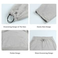 thumbnail image 6 of Mens Sweatsuit 2 Piece Casual Solid Hoodie & Sweatpants Set Oversized Minimalist Unisex Streetwear Tracksuit ,Winter Warm Hoodie Athletic Outfits, 6 of 6