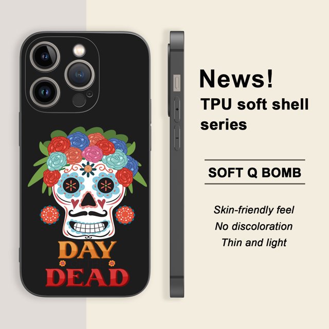 Funda para teléfono plateada de doble capa mate con ilustraciones divertidas y vibrantes para iPhone 15 Pro Max 14 13 12 Pro 11 - Máxima protección