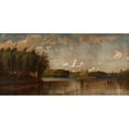 thumbnail image 2 of D. Jerome Elwell 18x11 Black Ornate Wood Framed Double Matted Museum Art Print Titled - View Taken on the Charles River (1877), 2 of 5
