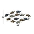 thumbnail image 5 of DecMode Blue Metal Indoor Outdoor Fish Wall Decor with Silver and Bronze Accents, 5 of 14