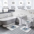 thumbnail image 6 of Summer Conch Bathroom Rugs Set Ocean Underwater Shell Flower Wood Grain Coastal Non Slip Absorbent Soft Bath Mats 3 Piece Set with Bathroom Rug, U-Shaped Floor Mat, Toilet Seat Cover Small Size, 6 of 9