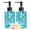 Blue, variant on 2Pack 13.5 oz Glass Soap Dispenser , Manual Pump Dispenser, Liquid Container, Refillable Hand Soap Dispenser for Kitchen and Bathroom,Brown