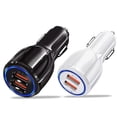 thumbnail image 2 of Cargador de coche USB QC 3.0 5V 3.1A Adaptador de carga de coche de teléfono móvil rápido de doble Usb universal para Samsung Inevent DZ4169-01, 2 of 7