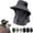 Dark Gray, variant on UV Protection Outdoor Fisherman's Hat – 4-in-1 Detachable Sun Hat with Face Shield & Neck Flap, Wide Brim Fishing Hat