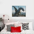 thumbnail image 4 of Logiee Wild Blue Cool Dragon Print Canvas Wall Art ,Art Poster,Canvas Decorative Picture,Decor Wall Pictures for Living Room Bedroom Bathroom,Ready to Hang, 4 of 6