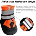 thumbnail image 2 of Botas para perros, botas protectoras para perros, 4 piezas, zapatos transpirables para perros, zapatillas antideslizantes (M, naranja), 2 of 5