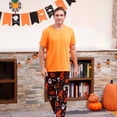 thumbnail image 2 of Odeerbi Matching Family Halloween Pajamas Sets Halloween Printed Family Outfits Sets 2025 Casual Short Sleeve Top with Bottom Home Wear Loungewear Sleepwear Jammies for Dad, 2 of 6