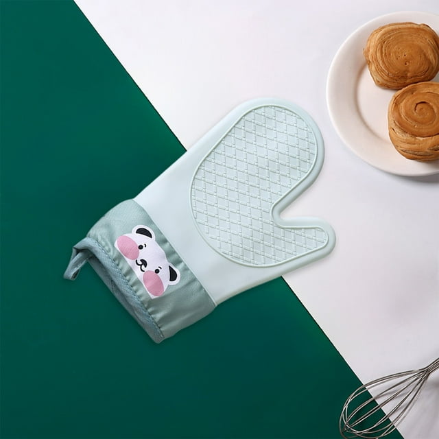 Guantes de Silicona Aislantes para Horno | Guantes de Cocina de Silicona Gruesa y Resistentes Al Calor | Agarre Antideslizante y Protección Contra Altas Temperaturas | Guantes Flexibles y Duraderos p
