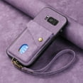 thumbnail image 2 of Wallet Case for Samsung S8 Plus,Retro Premium Leather Credit Card Holder RFID Blocking Case with Wrist Strap Stand Magnetic Clasp Flip Anti-Scratch Cover for Samsung Galaxy S8 Plus,Purple, 2 of 7