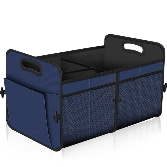 Organizador de maletero de coche Femuar, 72 L, impermeable, 11 bolsillos, azul
