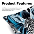 thumbnail image 2 of Zebra Set of 2 Velvet Throw Pillow Covers Inserts for Bed Pillow, Decorative Pillows - 16x16 18x18 20x20 Inches with Unique Patterns for Various Occasions, 2 of 6