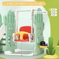 thumbnail image 6 of Toddler Slide for Kids,7 in 1 Indoor Outdoor Freestanding Slide  Swing Set,with Basketball Hoop,Swing,Soccer Golf and Ring Toss Game,Green
Indoor Outdoor Slide Playground, 6 of 6