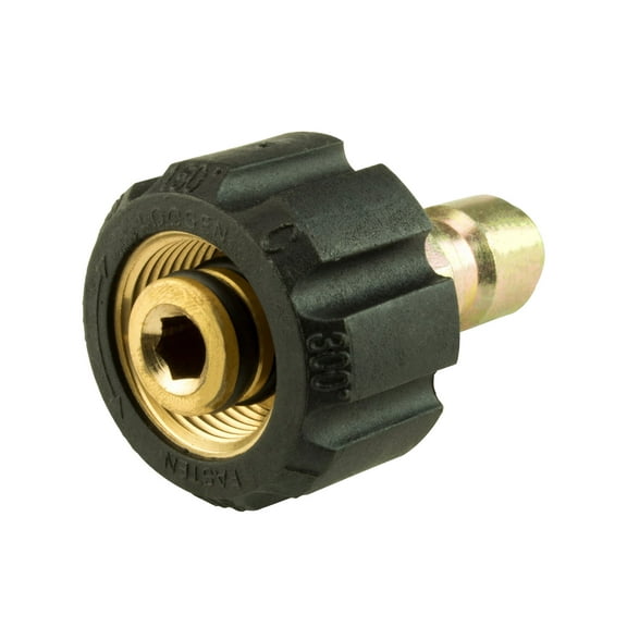 Erie Tools Brass 22mm x 3/8" Twist Quick Connect Plug Pressure Washer Adapter