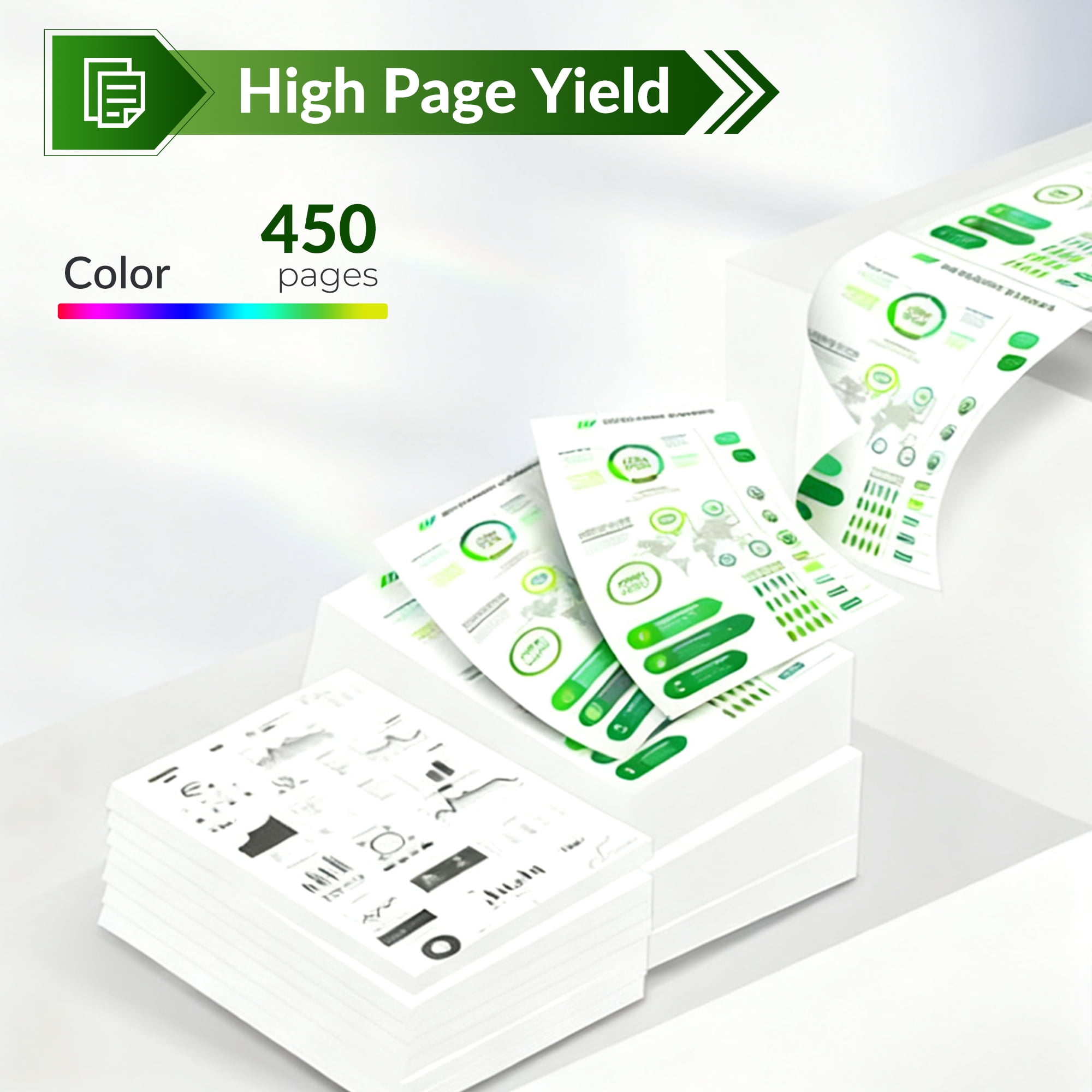 61XL Tri-color Ink Cartridges for Printer 61 Ink Cartridge Compatible for HP 61 Ink Cartridge Combo Pack Work with HP Envyw 4500 4501 Deskjet 2541 2-Pack
