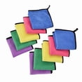 thumbnail image 2 of Nvzi Green+Gray double-sided car cleaning towel -6-piece set, 12×15.75 inch ultra soft coral fleece polishing cleaning cloth, highly absorbent car kitchen glass detail towel, 2 of 4