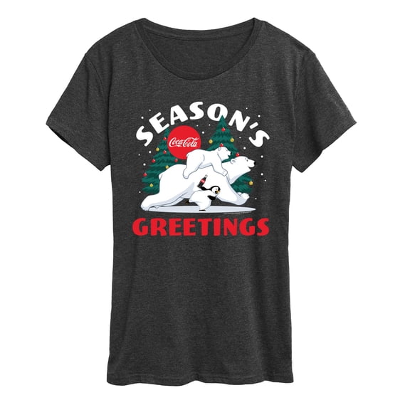 Coca-Cola - Seasons Greetings Polar Bears - Women's Short Sleeve Graphic T-Shirt