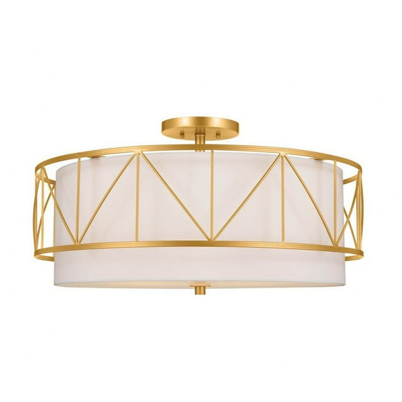 Kichler Lighting - Birkleigh - 4 Light Semi-Flush Mount In Art Deco Style-13